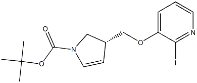 (R)-TERT-BUTYL 3-((2-IODOPYRIDIN-3-YLOXY)METHYL)-2,3-DIHYDROPYRROLE-1-CARBOXYLATE Struktur