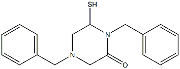 1,4-DIBENZYL-6-MERCAPTOPIPERAZIN-2-ONE Struktur