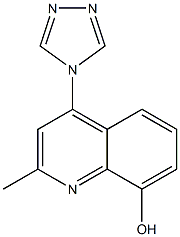 2-METHYL-4-(4H-1,2,4-TRIAZOL-4-YL)QUINOLIN-8-OL Struktur