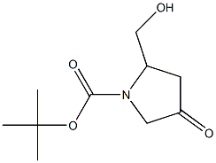 N-BOC-4-OXO-2-(HYDROXYMETHYL) PYRROLIDINE Struktur