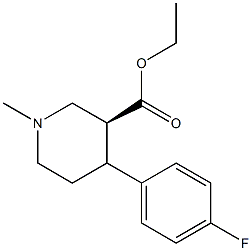 (3S)-4-(4'-Fluorophenyl)-3-ethoxycarbonyl-1-Methylpiperidine Struktur