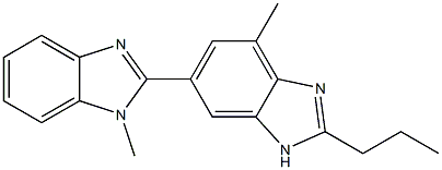 2-N-PROPYL-4-METHYL-6-(1-METHYLBENZIMIDAZOLE-2-YL)BENZIMIDAZOIE Struktur