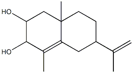 1,4a-dimethyl-7-prop-1-en-2-yl-3,4,5,6,7,8-hexahydro-2H-naphthalene-2,3-diol Struktur