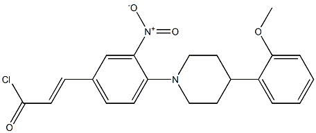 3-{4-(4-(2-METHOXYPHENYL)PIPERIDIN-1-YL)-3-NITROPHENYL}ACRYLOYL CHLORIDE Struktur