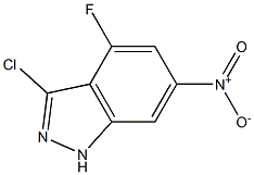 3-CHLORO-4-FLUORO-6-NITROINDAZOLE Struktur