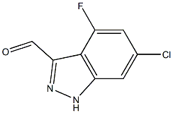 6-CHLORO-4-FLUOROINDAZOLE-3-CARBOXYALDEHYDE Struktur