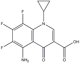 1-CYCLOPROPYL-5-AMINO-6,7,8-TRIFLUORO-1,4-DIHYDRO-4-OXOQUINOLINE-3-CARBOXYLIC ACID Struktur