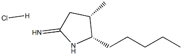 (+)-CIS-4-METHYL-5-PENTYLPYRROLIDIN-2-IMINE, MONOHYDROCHLORIDE Struktur