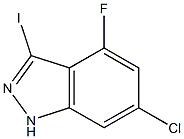 6-CHLORO-4-FLUORO-3-IODOINDAZOLE Struktur