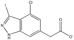 3-IODO-4-CHLOROINDAZOLE-6-METHYL CARBOXYLATE Struktur