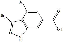 3,4-DIBROMOINDAZOLE-6-CARBOXYLIC ACID Struktur