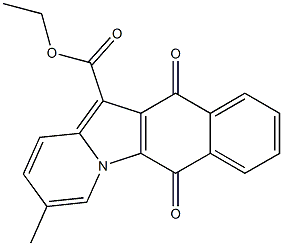 ethyl 3-methyl-6,11-dioxo-6,11-dihydrobenzo[f]pyrido[1,2-a]indole-12-carboxylate Struktur