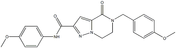 5-(4-methoxybenzyl)-N-(4-methoxyphenyl)-4-oxo-4,5,6,7-tetrahydropyrazolo[1,5-a]pyrazine-2-carboxamide Struktur