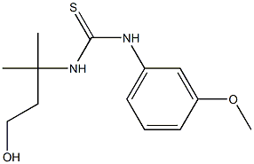 N-(3-hydroxy-1,1-dimethylpropyl)-N'-(3-methoxyphenyl)thiourea Struktur