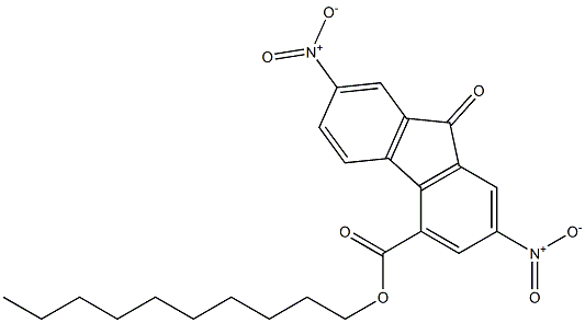 decyl 2,7-dinitro-9-oxo-9H-fluorene-4-carboxylate Struktur