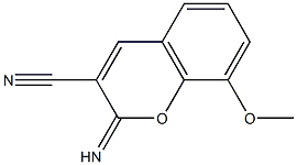 2-imino-8-methoxy-2H-chromene-3-carbonitrile Struktur