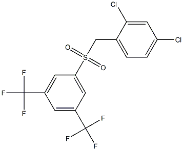 2,4-dichloro-1-({[3,5-di(trifluoromethyl)phenyl]sulfonyl}methyl)benzene Struktur