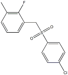 1-{[(4-chlorophenyl)sulfonyl]methyl}-2-fluoro-3-methylbenzene Struktur