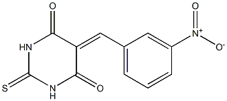 5-(3-nitrobenzylidene)-2-thioxohexahydropyrimidine-4,6-dione Struktur