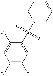 1-[(2,4,5-trichlorophenyl)sulfonyl]-1,2,3,6-tetrahydropyridine Struktur