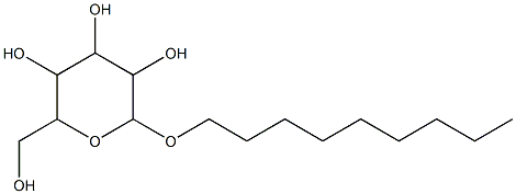 2-(hydroxymethyl)-6-(nonyloxy)tetrahydro-2H-pyran-3,4,5-triol Struktur