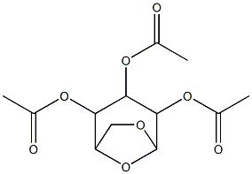 2,3-di(acetyloxy)-6,8-dioxabicyclo[3.2.1]oct-4-yl acetate Struktur