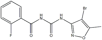 N-(4-bromo-5-methylisoxazol-3-yl)-N'-(2-fluorobenzoyl)urea Struktur