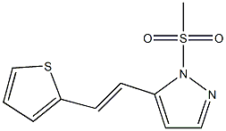 1-(methylsulfonyl)-5-[2-(2-thienyl)vinyl]-1H-pyrazole Struktur