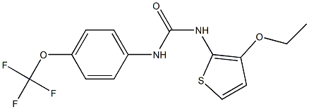 N-(3-ethoxy-2-thienyl)-N'-[4-(trifluoromethoxy)phenyl]urea Struktur