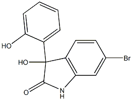 6-bromo-3-hydroxy-3-(2-hydroxyphenyl)-1,3-dihydro-2H-indol-2-one Struktur