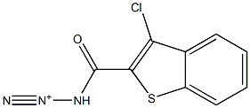 3-[(3-chlorobenzo[b]thiophen-2-yl)carbonyl]triaz-1-yn-2-ium Struktur