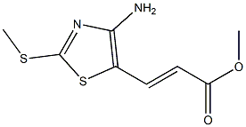 methyl (E)-3-[4-amino-2-(methylsulfanyl)-1,3-thiazol-5-yl]-2-propenoate Struktur