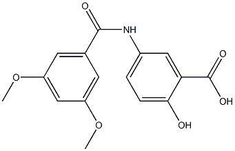 5-[(3,5-dimethoxybenzoyl)amino]-2-hydroxybenzoic acid Struktur