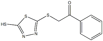 1-phenyl-2-[(5-sulfanyl-1,3,4-thiadiazol-2-yl)sulfanyl]-1-ethanone Struktur