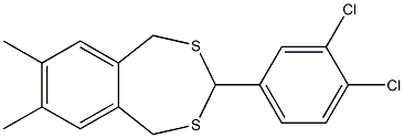 3-(3,4-dichlorophenyl)-7,8-dimethyl-1,5-dihydro-2,4-benzodithiepine Struktur