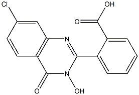 2-(7-chloro-3-hydroxy-4-oxo-3,4-dihydro-2-quinazolinyl)benzenecarboxylic acid Struktur