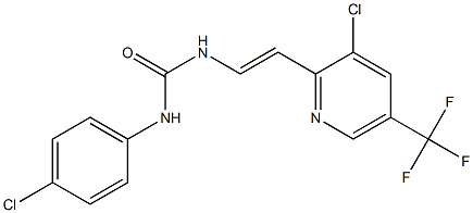 N-(4-chlorophenyl)-N'-{2-[3-chloro-5-(trifluoromethyl)-2-pyridinyl]vinyl}urea Struktur