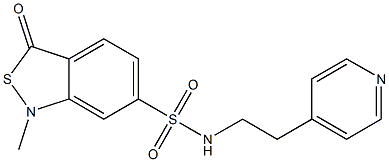 N6-[2-(4-pyridyl)ethyl]-1-methyl-3-oxo-1,3-dihydrobenzo[c]isothiazole-6-sulfonamide Struktur