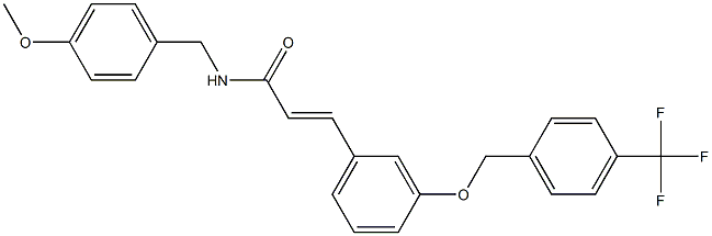 (E)-N-(4-methoxybenzyl)-3-(3-{[4-(trifluoromethyl)benzyl]oxy}phenyl)-2-propenamide Struktur