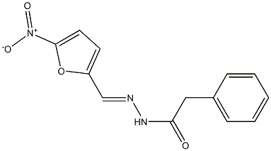 N'-[(E)-(5-nitro-2-furyl)methylidene]-2-phenylacetohydrazide Struktur