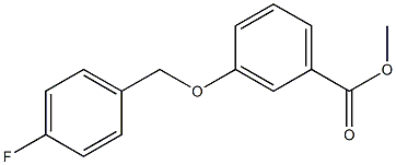 methyl 3-[(4-fluorobenzyl)oxy]benzenecarboxylate Struktur