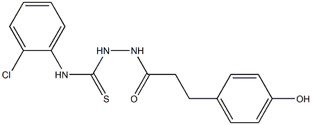 N1-(2-chlorophenyl)-2-[3-(4-hydroxyphenyl)propanoyl]hydrazine-1-carbothioamide Struktur