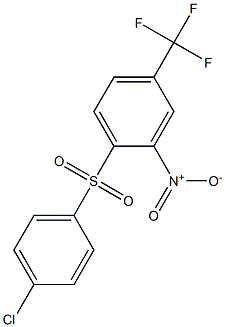 1-[(4-chlorophenyl)sulfonyl]-2-nitro-4-(trifluoromethyl)benzene Struktur