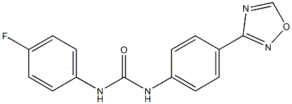 N-(4-fluorophenyl)-N'-[4-(1,2,4-oxadiazol-3-yl)phenyl]urea Struktur