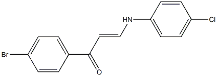 1-(4-bromophenyl)-3-(4-chloroanilino)prop-2-en-1-one Struktur