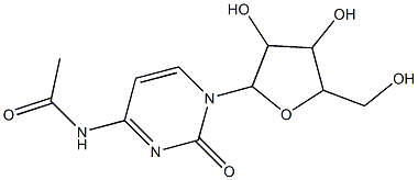 N1-{1-[3,4-dihydroxy-5-(hydroxymethyl)tetrahydrofuran-2-yl]-2-oxo-1,2-dihydropyrimidin-4-yl}acetamide Struktur