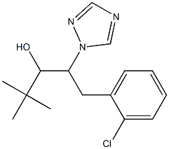 1-(2-chlorophenyl)-4,4-dimethyl-2-(1H-1,2,4-triazol-1-yl)-3-pentanol Struktur