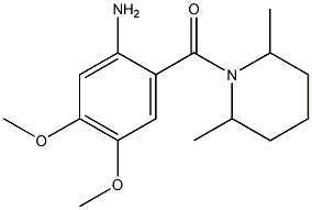 2-[(2,6-dimethylpiperidin-1-yl)carbonyl]-4,5-dimethoxyaniline Struktur