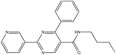 N-butyl-4-phenyl-2-(3-pyridinyl)-5-pyrimidinecarboxamide Struktur