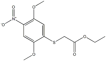 ethyl 2-[(2,5-dimethoxy-4-nitrophenyl)thio]acetate Struktur